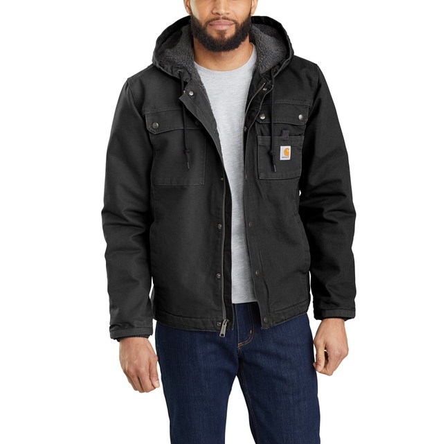 Carhartt Men's Washed Sherpa Lined Duck Utility Jacket