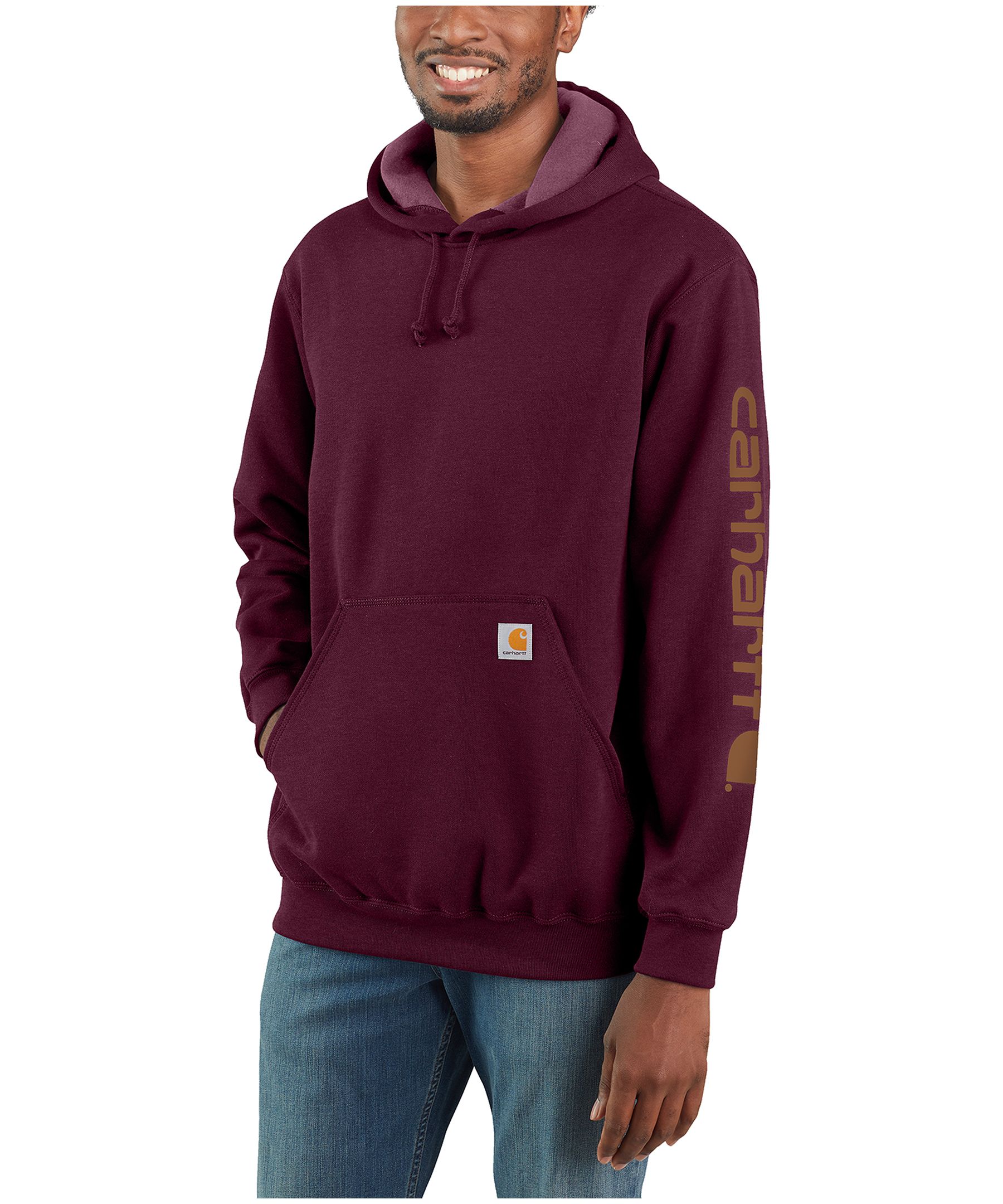 Carhartt Men's Logo Sleeve Pullover Hoodie