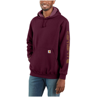 Chandail en molleton à capuche de poids moyen avec logo sur la manche pour hommes Carhartt