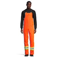 Helly Hansen Workwear Men's Alta CSA Hi-Vis Waterproof Insulated Winter Bib Overall Front_Flat