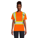 T-shirt de sécurité haute visibilité pour femmes, Pioneer, orange Front_Flat