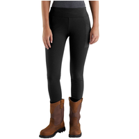 Carhartt Women's Rugged Flex Force Lightweight Fastdry Utility Leggings - Black Front_Flat