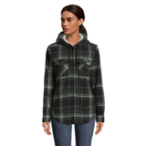 Tough Duck Women's Plush Pile-Lined Flannel Jacket Front_Flat