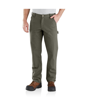 Pantalon de travail en coutil avec panneaux avant doubles à jambe droite et coupe décontractée Rugged FlexMD pour hommes~ Carhartt
