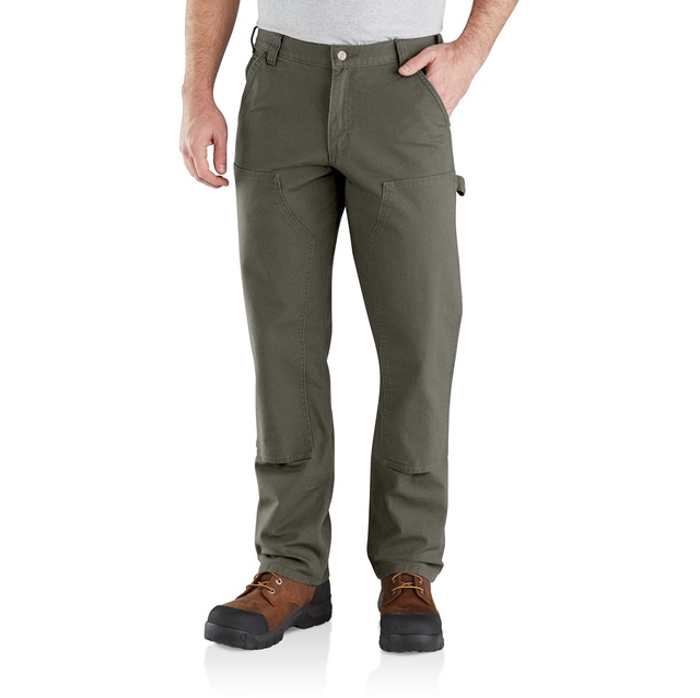 Pantalon de travail en coutil avec panneaux avant doubles à jambe droite et coupe décontractée Rugged FlexMD pour hommes, Carhartt