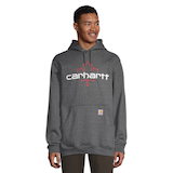 Chandail de travail en molleton à capuche d'épaisseur moyenne avec graphique canadien, à manches longues et coupe décontractée pour hommes, Carhartt Front_Flat