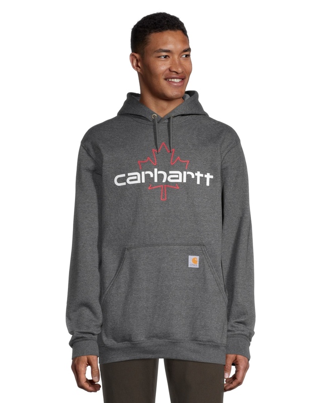 Carhartt Men's Canadian Graphic Midweight Long Sleeve Relaxed Fit Work Hoodie Sweatshirt
