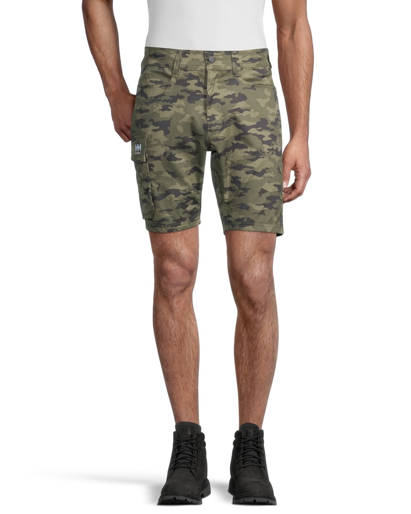 Short de travail motif camouflage en tissu à étirement mécanique pour hommes, Manchester, Helly