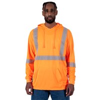 Pioneer Men's Hi Vis Birdseye Hooded Safety Shirt Front_Flat