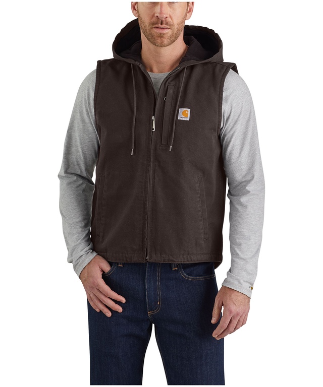 Men's Knoxville Cotton Duck Hooded Vest - Gravel
