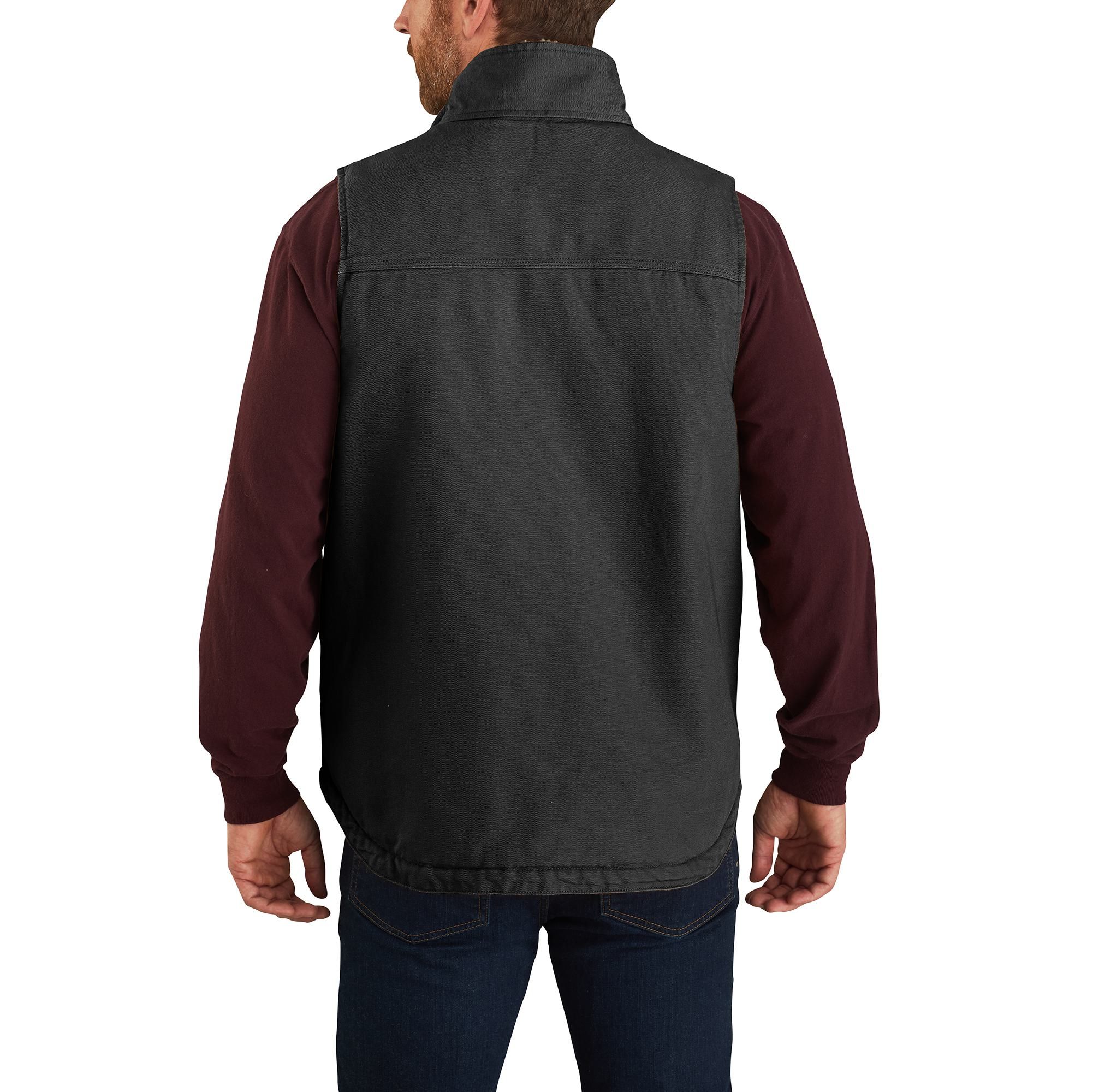 Carhartt Gilet à col cheminée à doublure en Sherpa pour hommes, Gravel - en ligne seulement