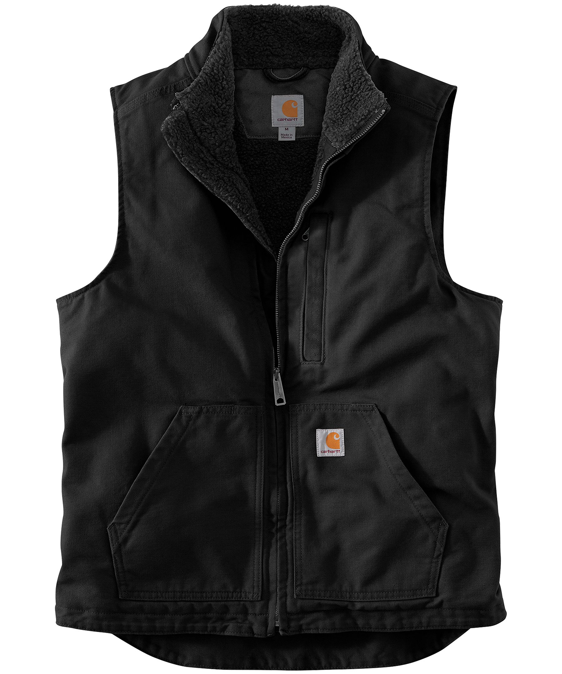 Carhartt Men's Gravel Washed Duck Sherpa-Lined Mockneck Vest - | Marks