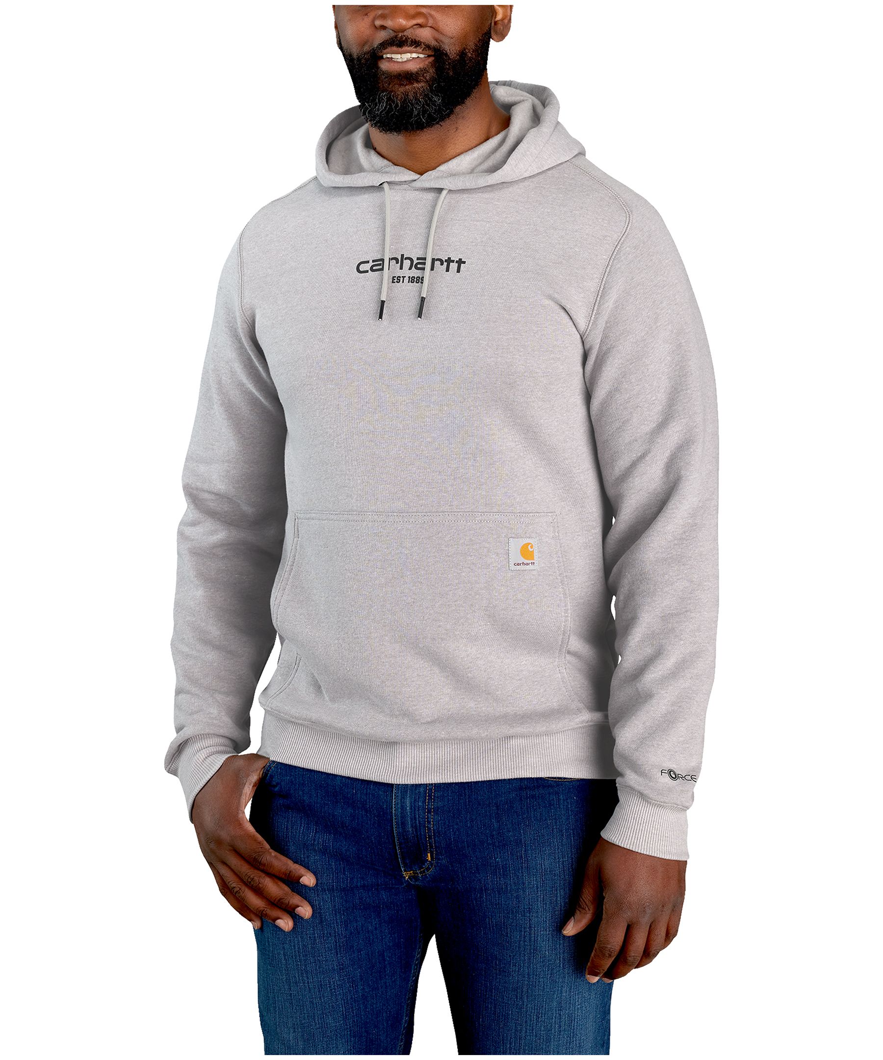 Carhartt Men's Lightweight FastDry Graphic Logo Hooded Work Sweatshirt ...