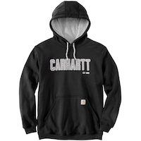 Carhartt Chandail en molleton d’épaisseur moyenne à capuche et à logo graphique pour hommes Front_Flat
