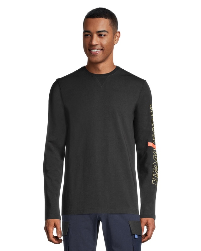 T-shirt de travail à manches longues et col ras du cou avec logo pour hommes, Helly Hansen Workwear