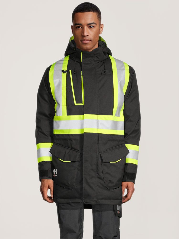 Helly Hansen Workwear Men's High-Visiblity Alna Polar CSA Waterproof Windproof Parka Jacket