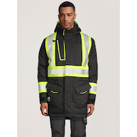 Veste parka haute visibilité étanche à l'eau et au vent pour hommes, Alna Polar CSA, Helly Hansen Workwear Front_Flat