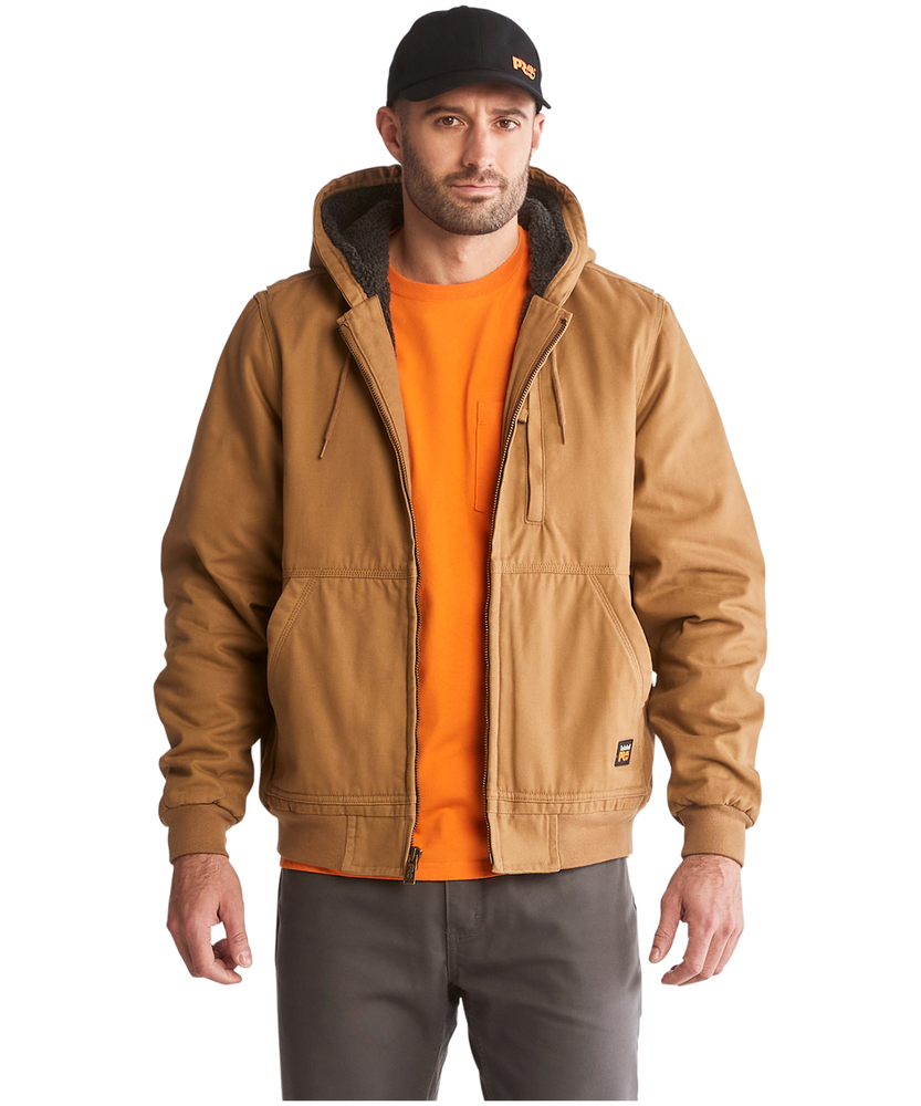 Canvas jacket with hood online