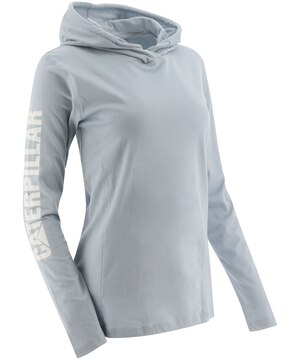CAT Women's UPF Long Sleeve Hooded Work T Shirt