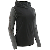 T-shirt de travail FPS à capuche et à manches longues pour femmes, CAT Front_Angled_Right