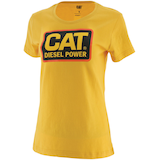 T-shirt de travail pour femmes, CAT, Diesel Power Front_Angled_Left