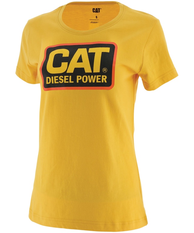 T-shirt de travail pour femmes, CAT, Diesel Power Front_Angled_Left