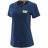 T-shirt de travail à marque de commerce pour femmes, CAT Front_Angled_Left