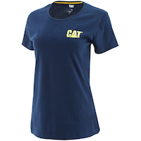 T-shirt de travail à marque de commerce pour femmes, CAT Front_Angled_Left