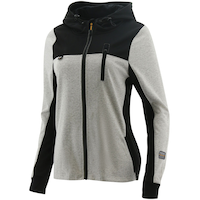 CAT Women's H2O Zip Up Work Hoodie Front_Angled_Left
