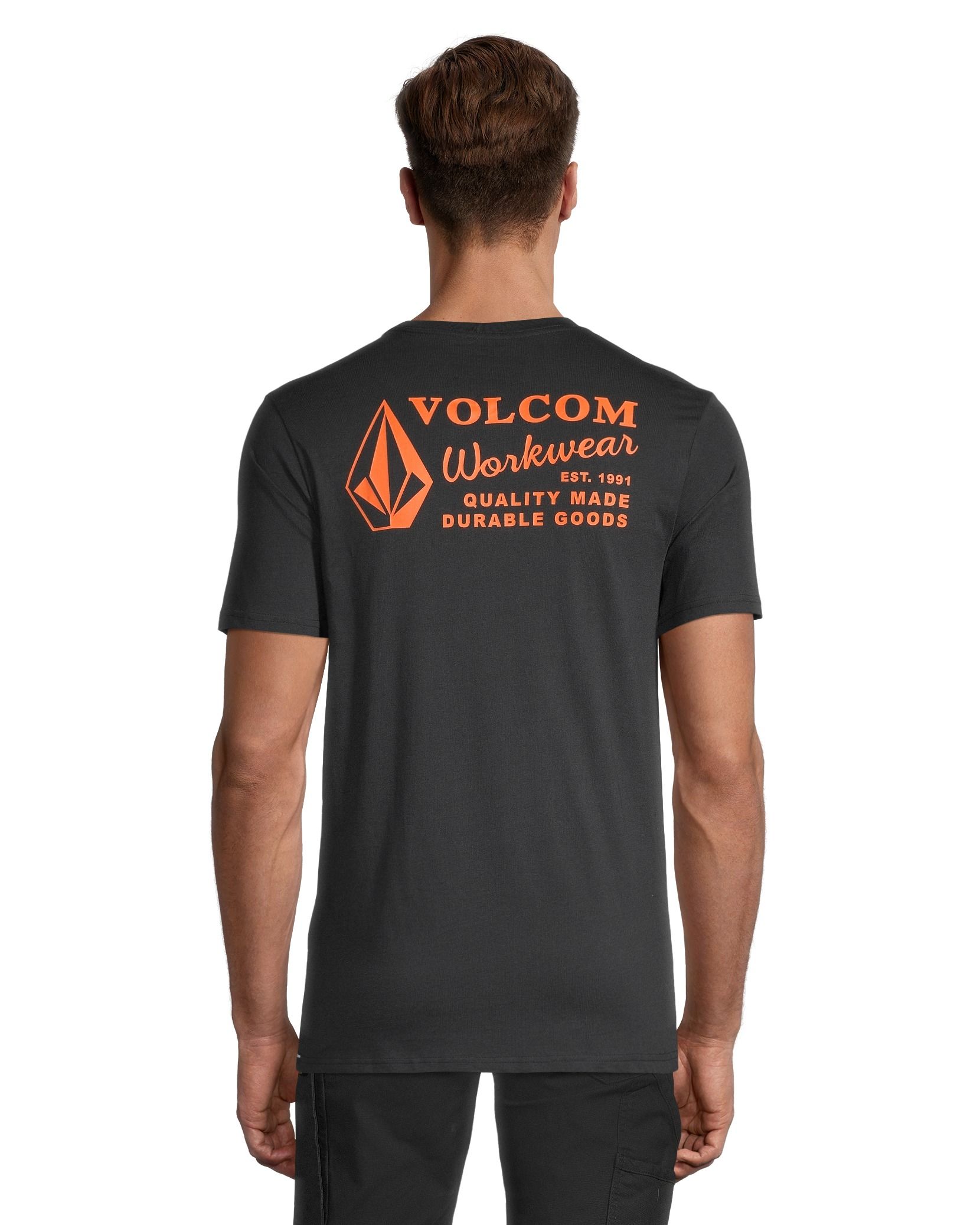 Volcom Workwear Men's Modern Fit Crewneck Cotton Work T-Shirt
