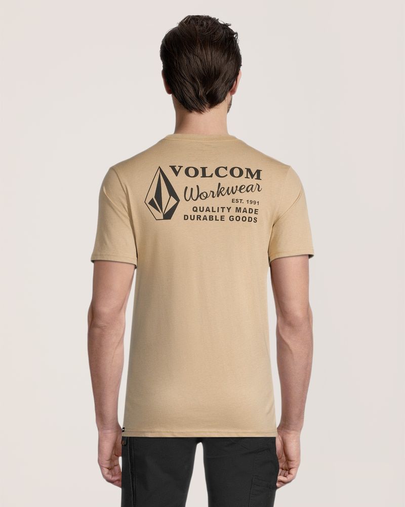Volcom Workwear Men's Modern Fit Crewneck Cotton Work T-Shirt