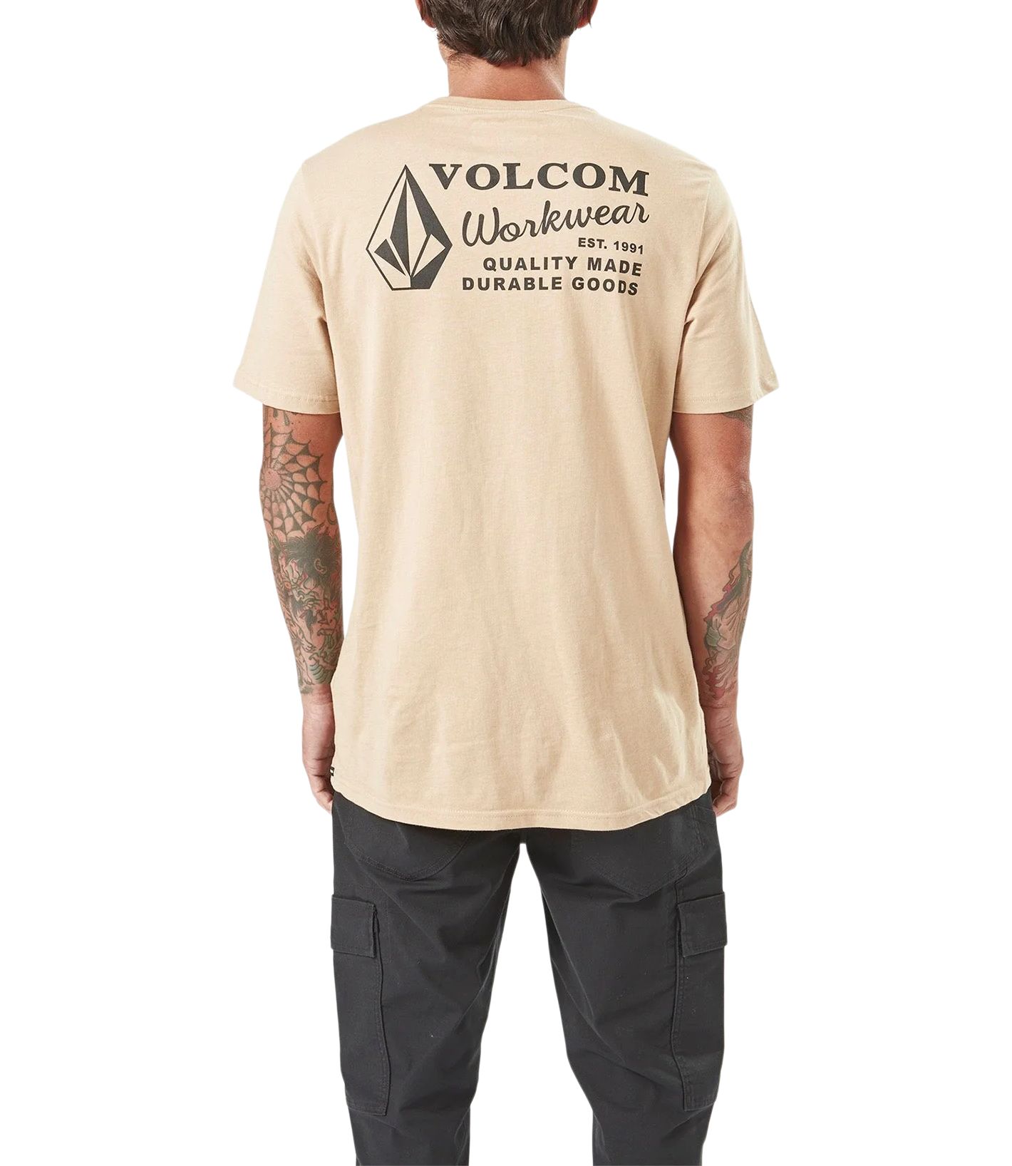 Volcom Workwear Men's Modern Fit Crewneck Cotton Work T-Shirt