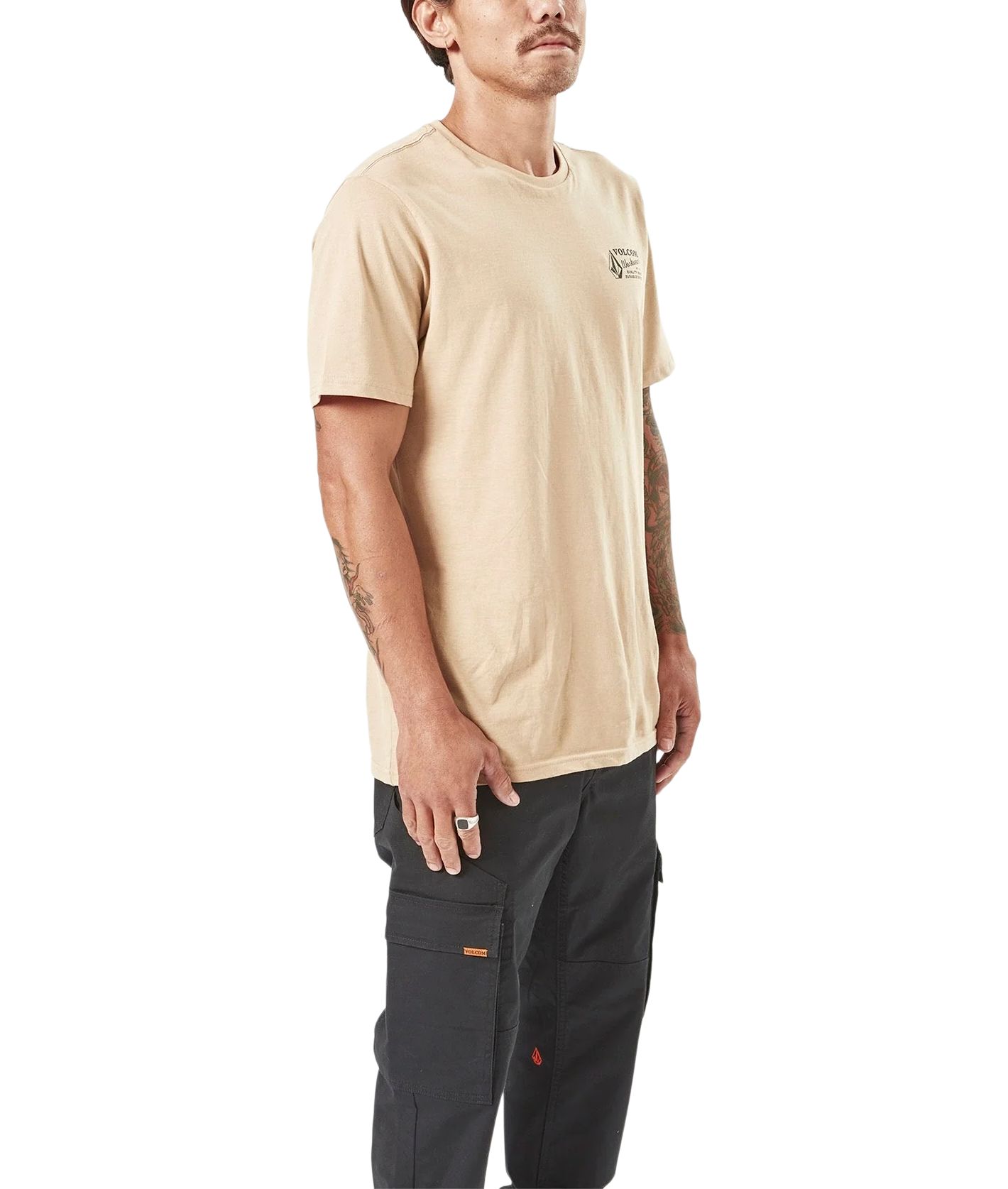 Volcom Workwear Men's Modern Fit Crewneck Cotton Work T-Shirt