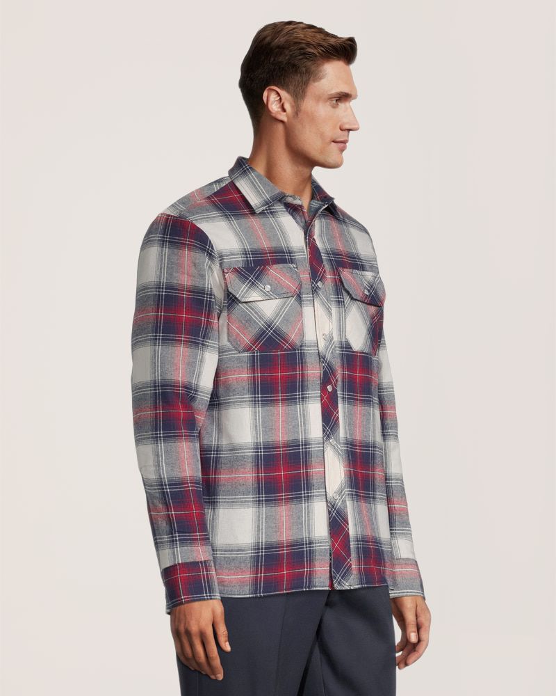 Aggressor Men's Snap-Front Plaid Quilted Flannel Work Shirt