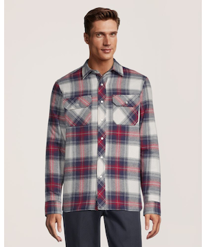 Aggressor Men's Snap-Front Plaid Quilted Flannel Work Shirt