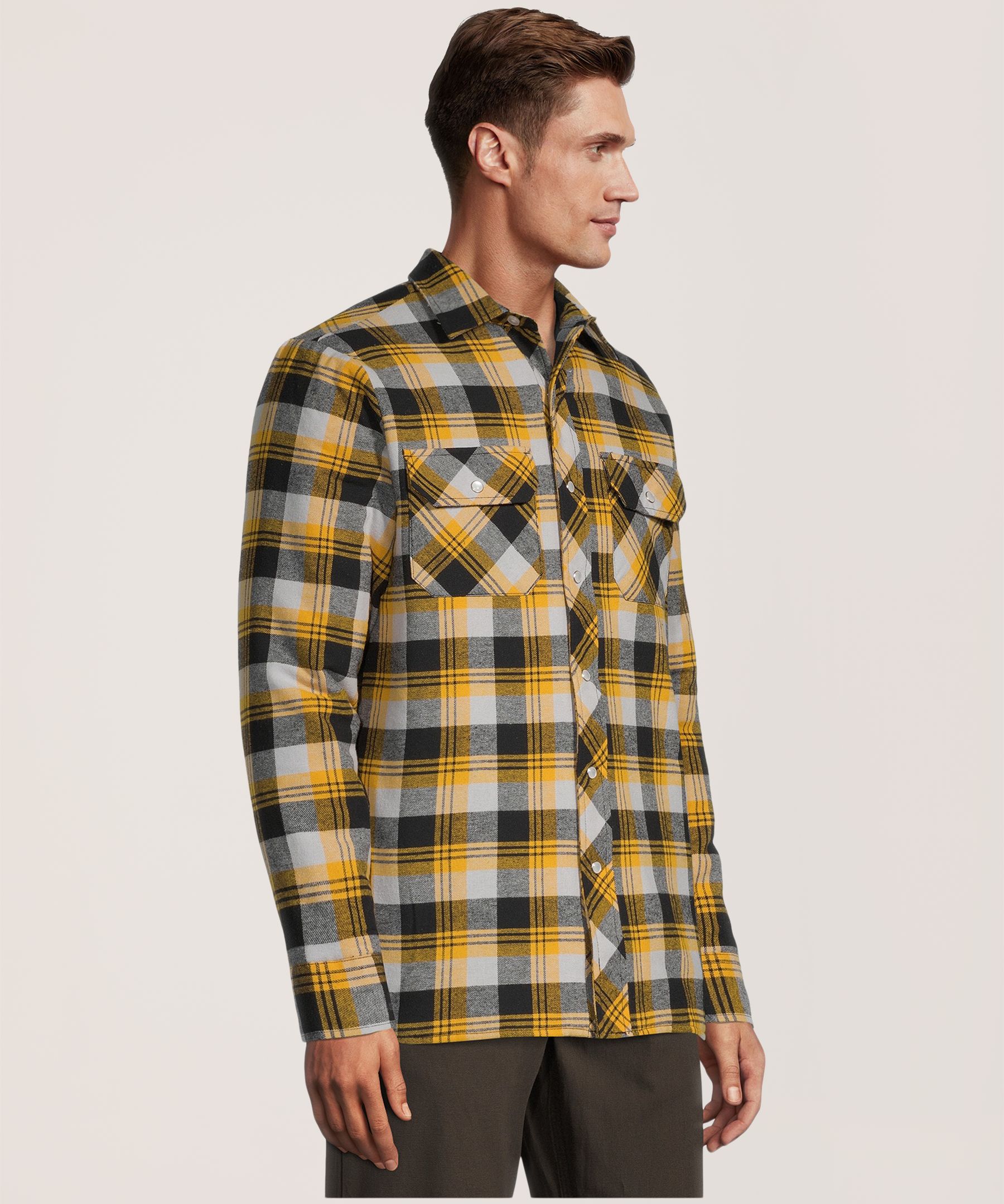 Aggressor Men's Snap-Front Plaid Quilted Flannel Work Shirt | Mark's