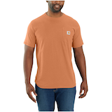 Carhartt Men's Relaxed Fit FastDry UPF Protection Crewneck Pocket Work T Shirt Front_Flat