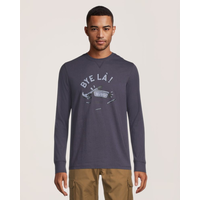 T-shirt de travail en coton ultradoux à col ras du cou et à manches longues pour hommes, Dakota WorkPro Series, Bye Là Front_Flat