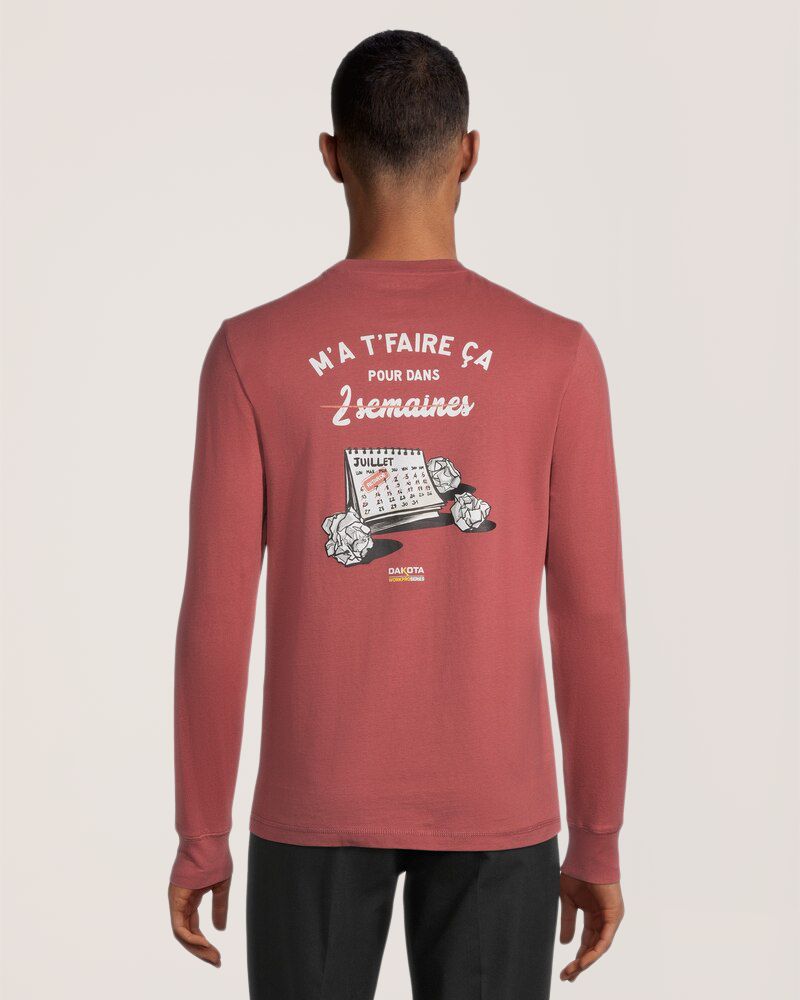 T-shirt en coton à manches longues et à col ras du cou pour hommes, Dakota WorkPro Series, Deux Semaines