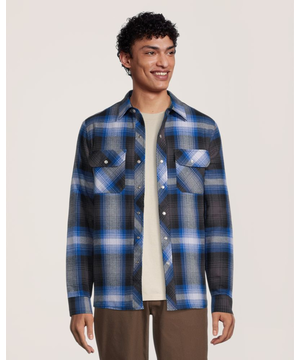 Aggressor Men's Snap-Front Plaid Quilted Flannel Work Shirt