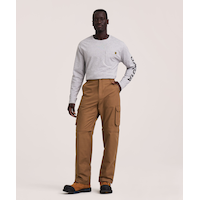 Dakota WorkPro Series Men's Zip Leg Canvas Cargo Work Pants Front_Flat