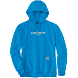 Carhartt Men's Relaxed Fit Force Logo Graphic FastDry Work Hoodie Front_Flat