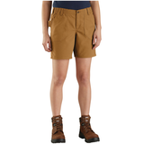 Carhartt Women's Rugged Flex Relaxed Fit Canvas Work Shorts Front_Angled_Right