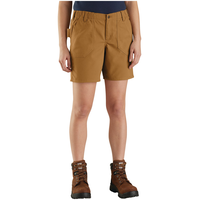 Carhartt Women's Rugged Flex Relaxed Fit Canvas Work Shorts Front_Angled_Right