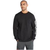 Timberland Pro Men's Core Logo Long Sleeve Crewneck Cotton Work T Shirt Front_Flat
