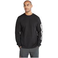 T-shirt de travail en coton à manches courtes et col ras du cou avec logo central pour hommes, Timberland PRO Front_Flat