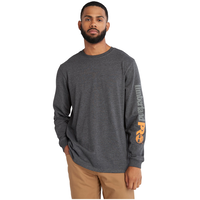 Timberland Pro Men's Core Logo Long Sleeve Crewneck Cotton Work T Shirt