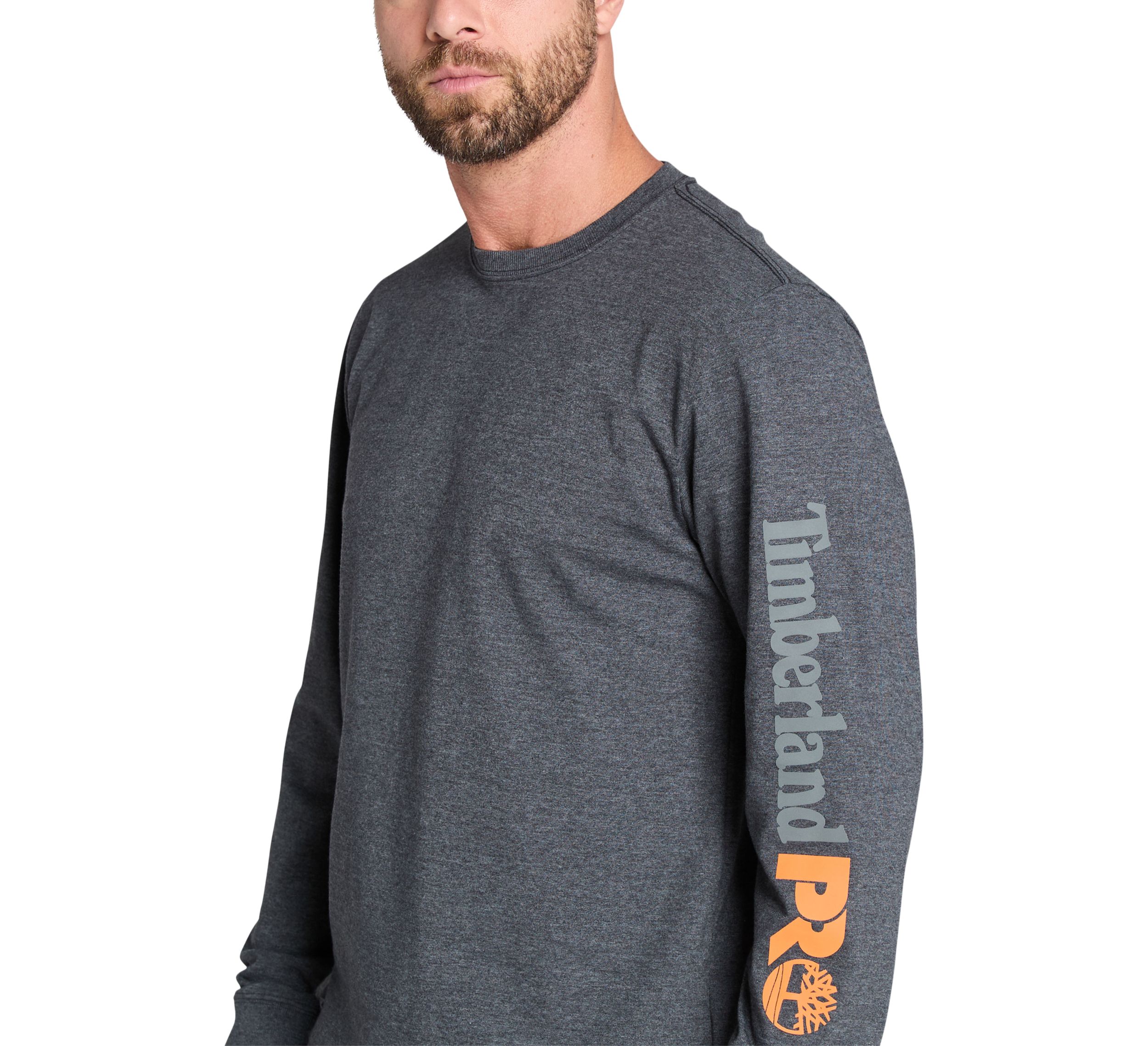 T-shirt de travail en coton à manches courtes et col ras du cou avec logo central pour hommes, Timberland PRO