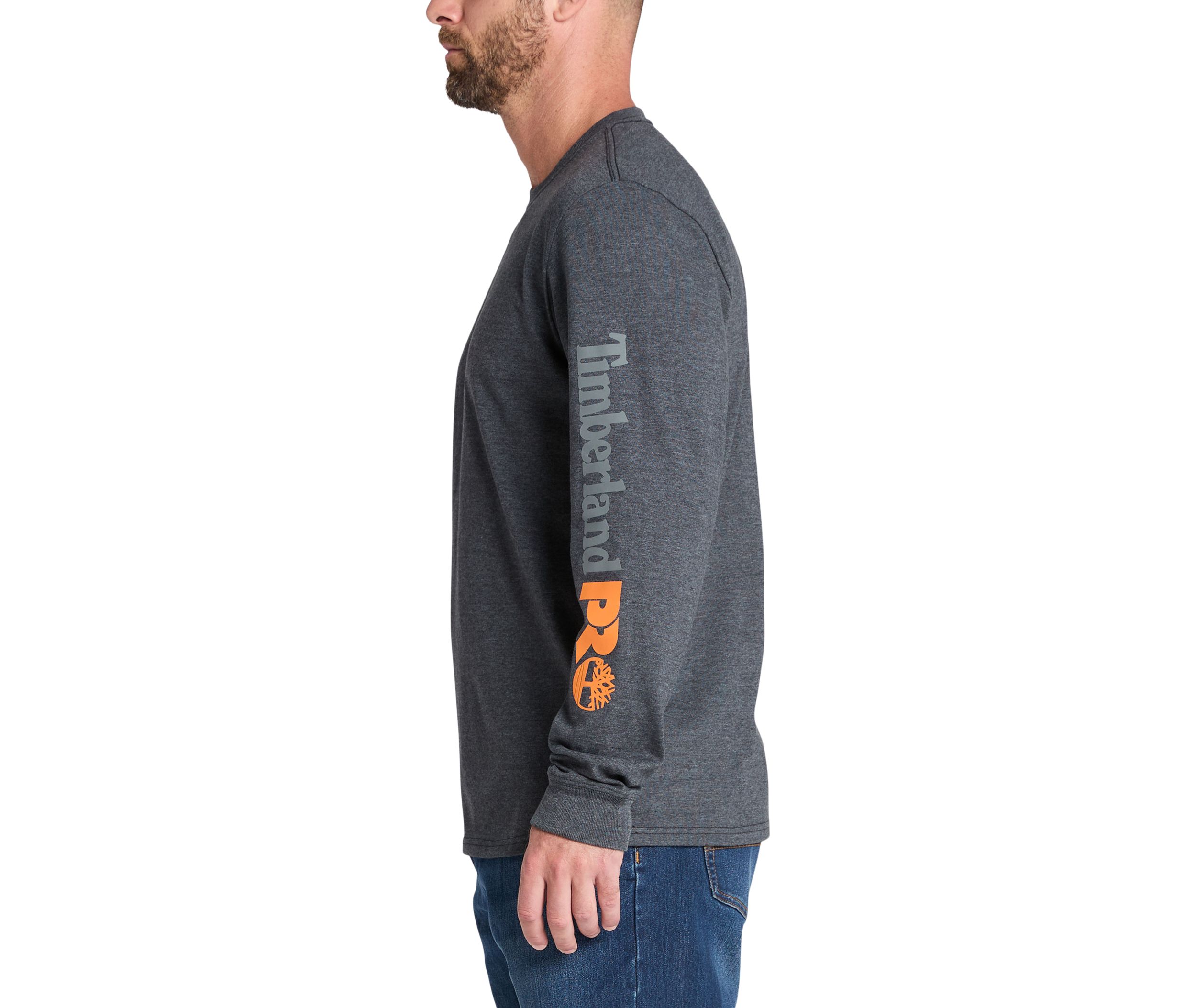T-shirt de travail en coton à manches courtes et col ras du cou avec logo central pour hommes, Timberland PRO