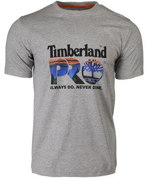 T-shirt de travail en coton à col ras du cou avec logo au centre de la poitrine pour hommes, Timberland PRO